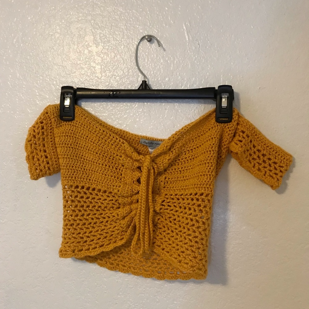 Over the shoulder knitted top